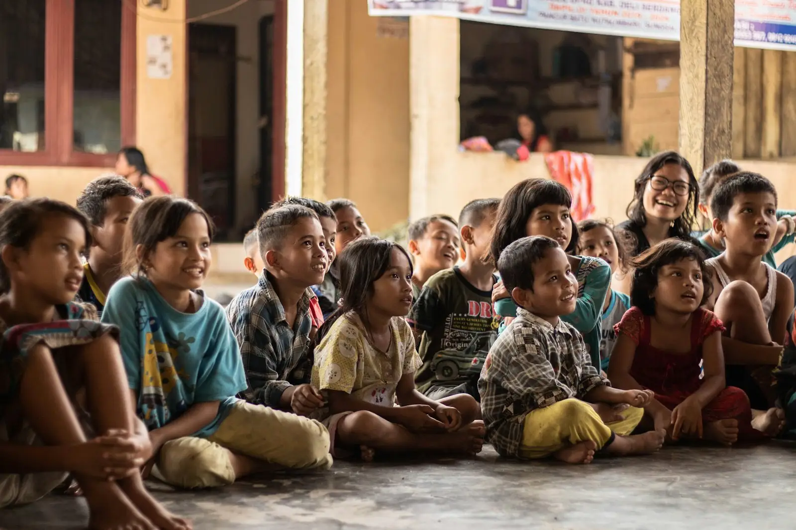 Illustrative image of a child and family; not the person described in the foundation story