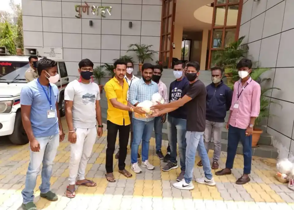 Food packages arranged for a community distribution activity